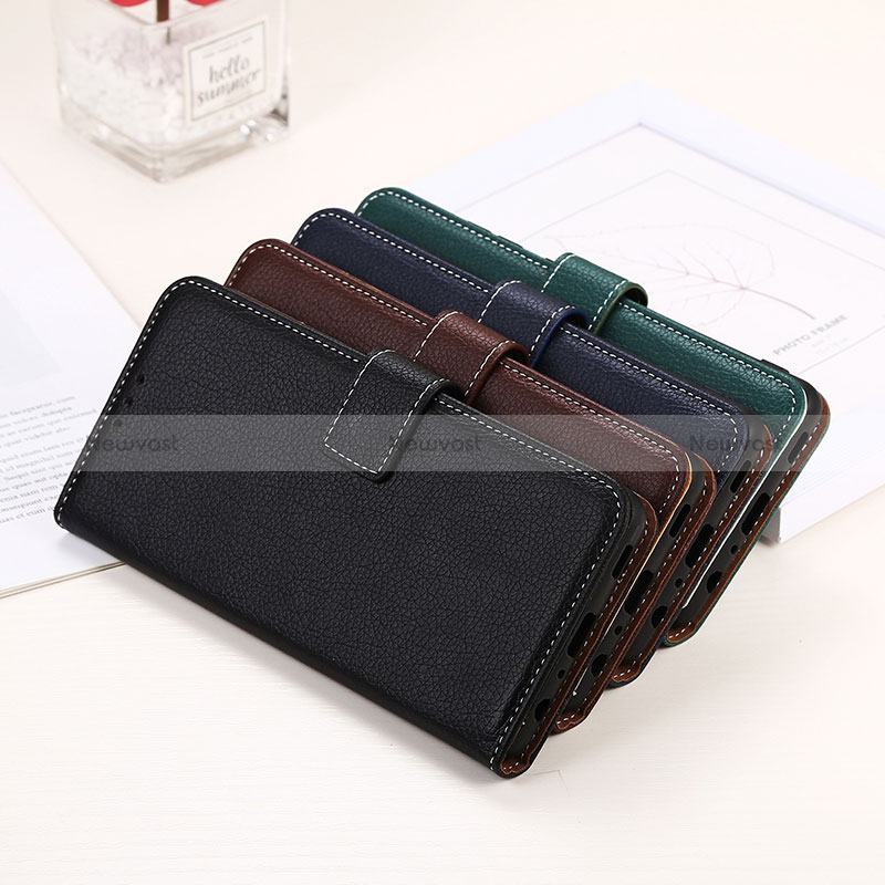 Leather Case Stands Flip Cover Holder K08Z for Motorola Moto E22i