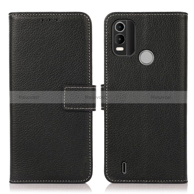 Leather Case Stands Flip Cover Holder K08Z for Nokia C21 Plus Black