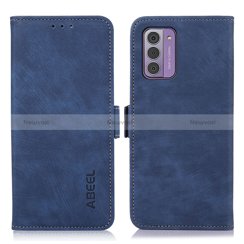 Leather Case Stands Flip Cover Holder K08Z for Nokia G42 5G Blue