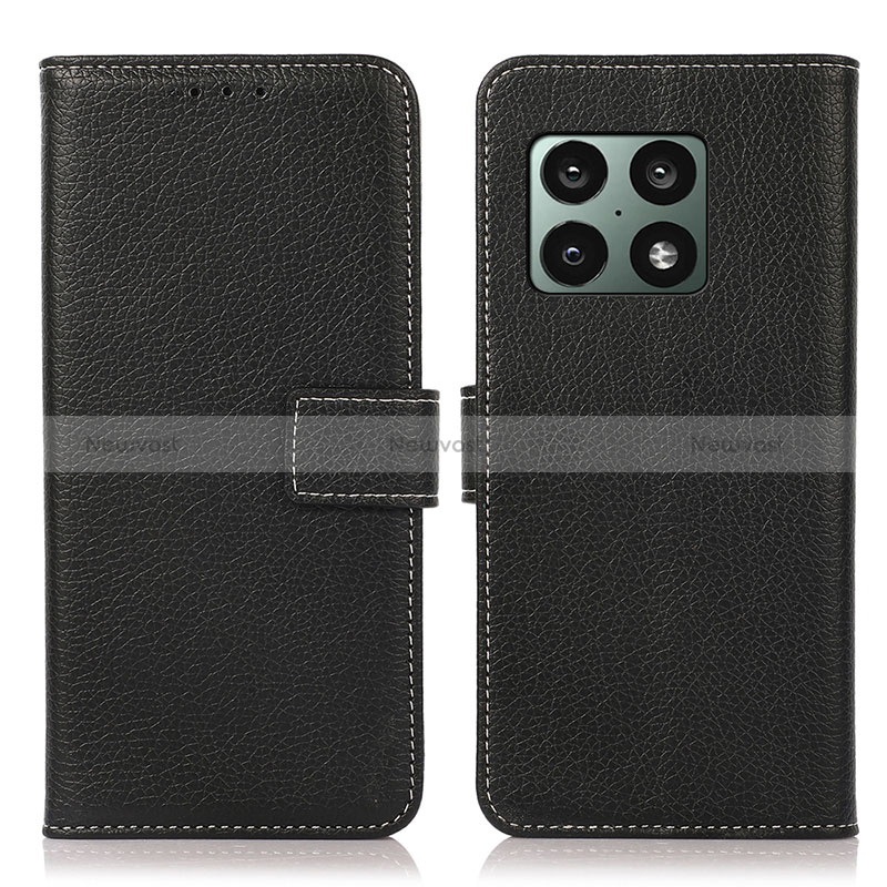 Leather Case Stands Flip Cover Holder K08Z for OnePlus 10 Pro 5G Black