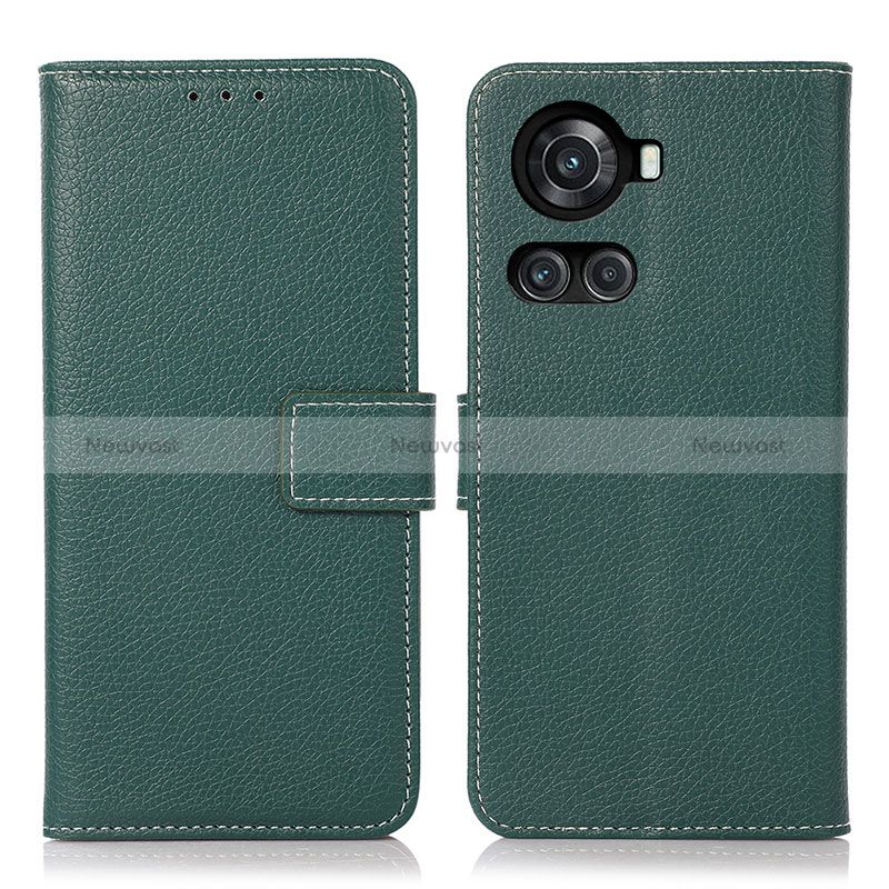 Leather Case Stands Flip Cover Holder K08Z for OnePlus 10R 5G Green