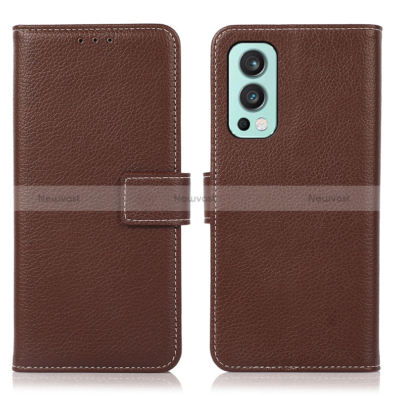 Leather Case Stands Flip Cover Holder K08Z for OnePlus Nord 2 5G