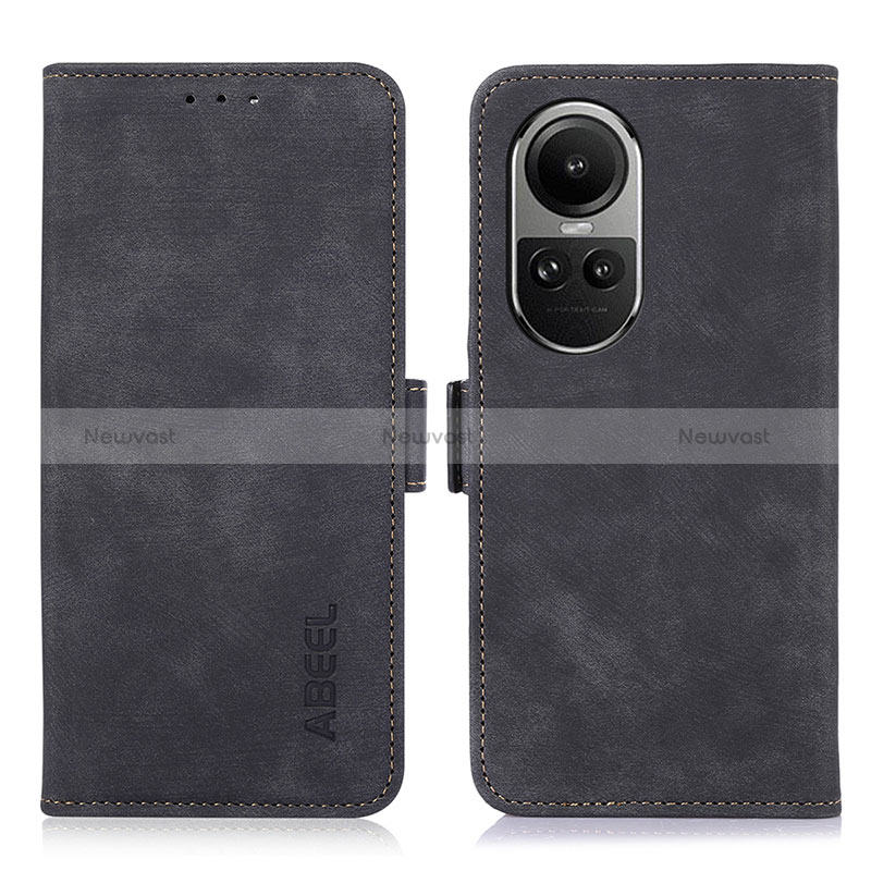 Leather Case Stands Flip Cover Holder K08Z for Oppo Reno10 5G