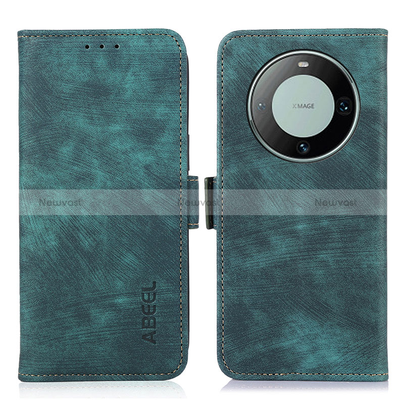 Leather Case Stands Flip Cover Holder K09Z for Huawei Mate 60 Green