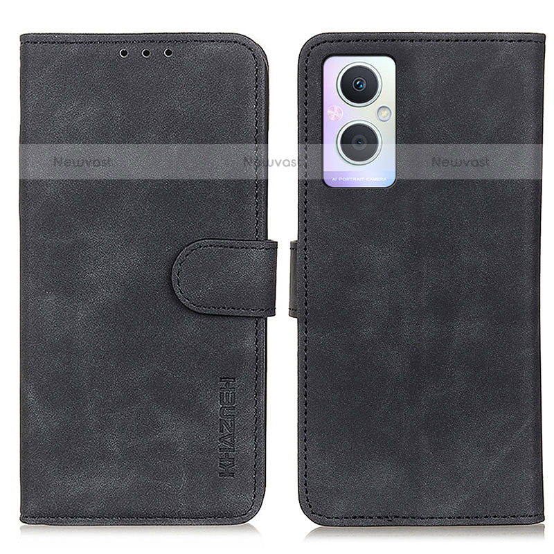 Leather Case Stands Flip Cover Holder K09Z for OnePlus Nord N20 5G Black