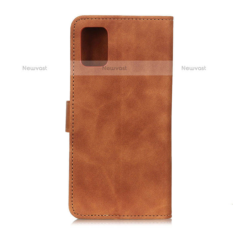 Leather Case Stands Flip Cover Holder K09Z for Oppo Find X3 Pro 5G Brown