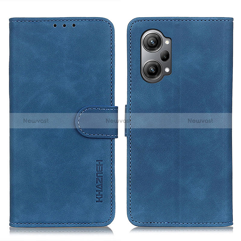 Leather Case Stands Flip Cover Holder K09Z for Oppo K10 Pro 5G Blue