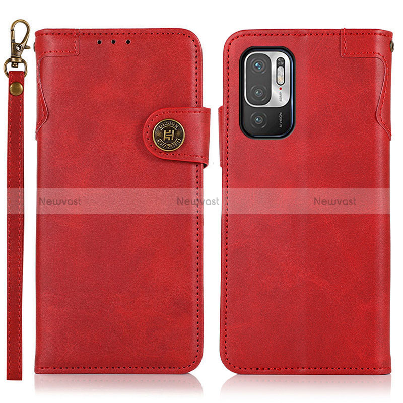 Leather Case Stands Flip Cover Holder K09Z for Xiaomi Redmi Note 10 5G