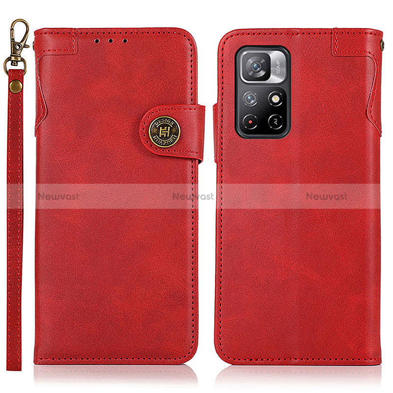 Leather Case Stands Flip Cover Holder K09Z for Xiaomi Redmi Note 11 5G