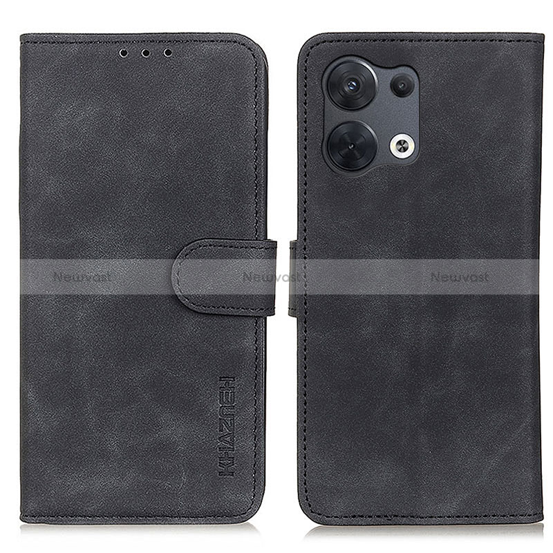 Leather Case Stands Flip Cover Holder K09Z for Xiaomi Redmi Note 13 Pro 5G Black