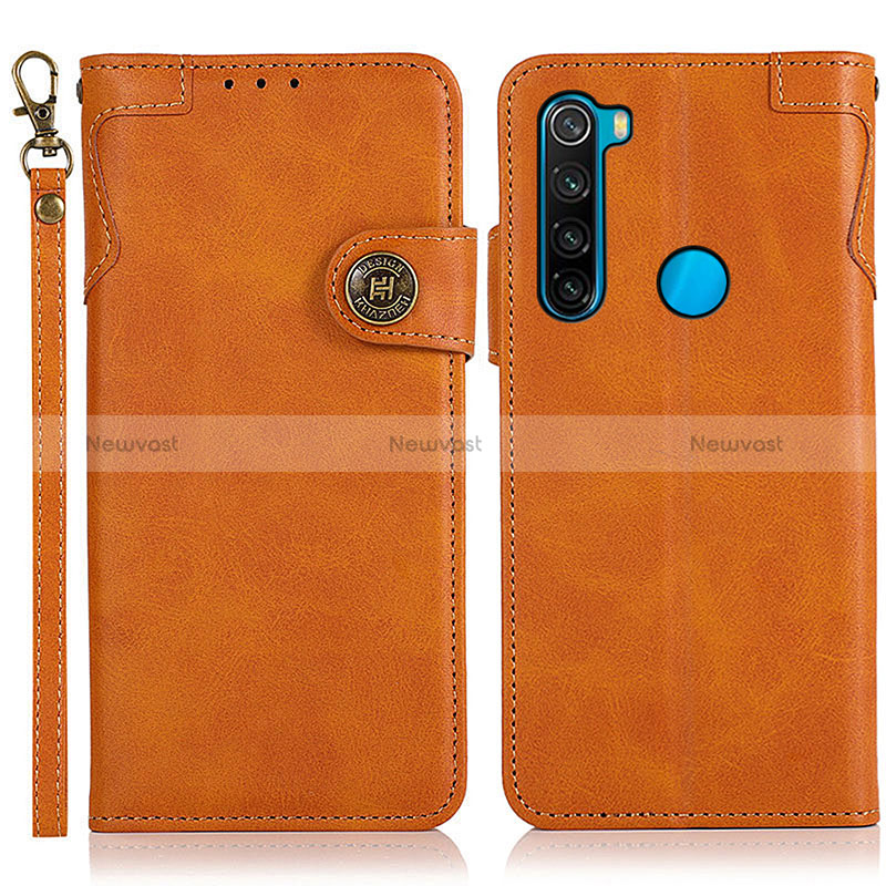 Leather Case Stands Flip Cover Holder K09Z for Xiaomi Redmi Note 8 (2021)