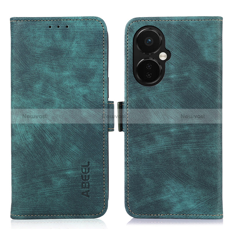 Leather Case Stands Flip Cover Holder K10Z for OnePlus Nord CE 3 5G Green