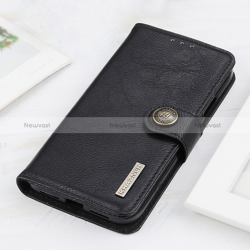 Leather Case Stands Flip Cover Holder KZ2 for Huawei Honor X8b Black