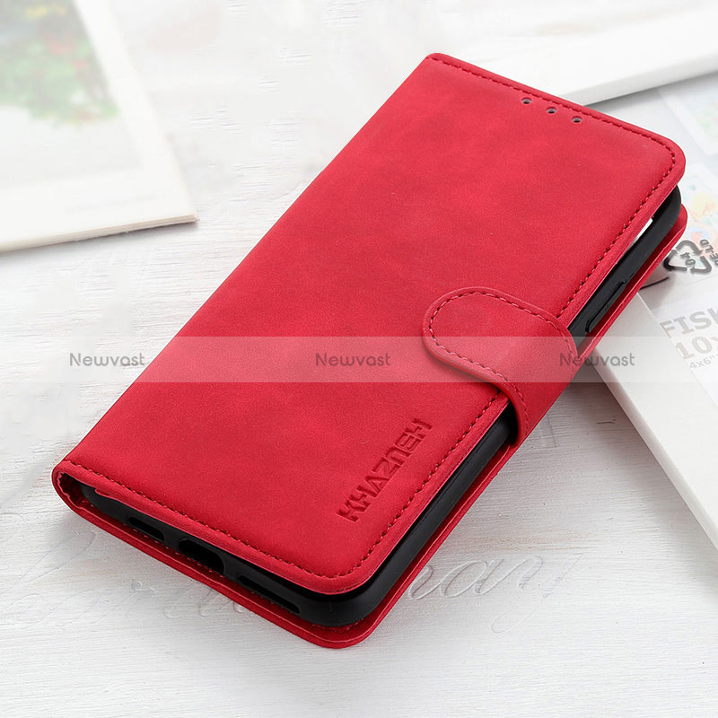 Leather Case Stands Flip Cover Holder KZ3 for Google Pixel 6a 5G Red