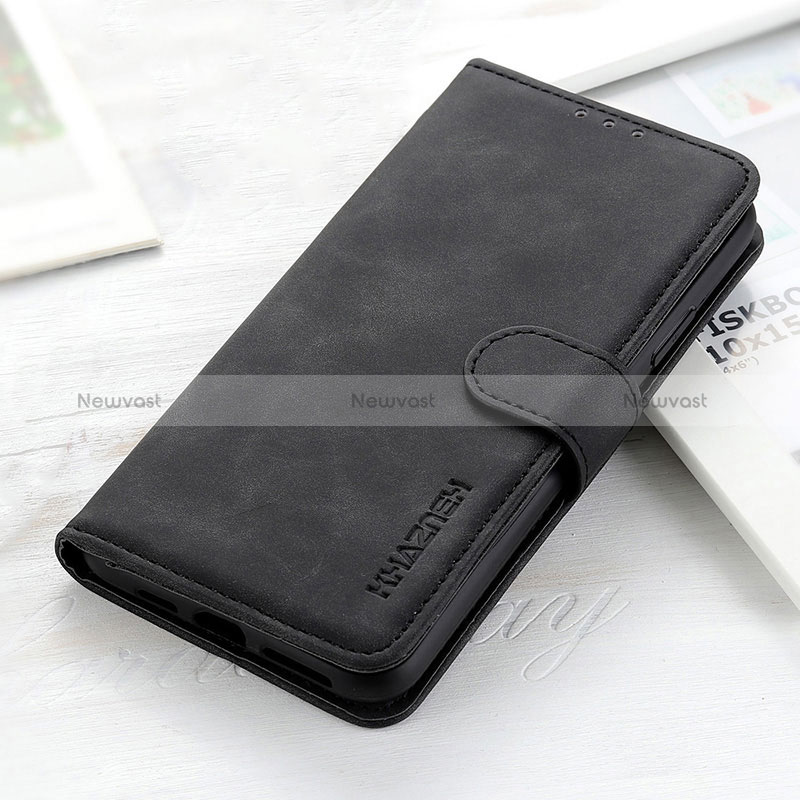 Leather Case Stands Flip Cover Holder KZ3 for Google Pixel 7a 5G Black