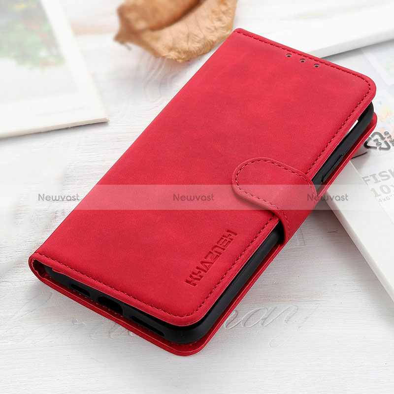 Leather Case Stands Flip Cover Holder KZ3 for Huawei Honor 60 5G Red