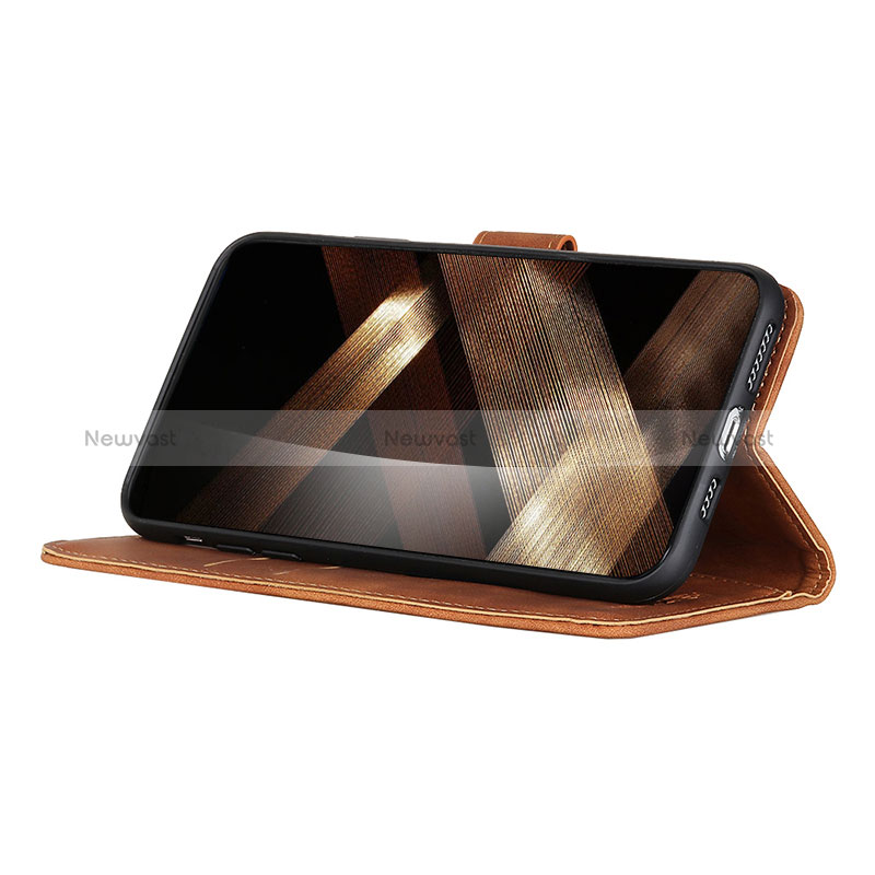 Leather Case Stands Flip Cover Holder KZ3 for Motorola Moto G54 5G