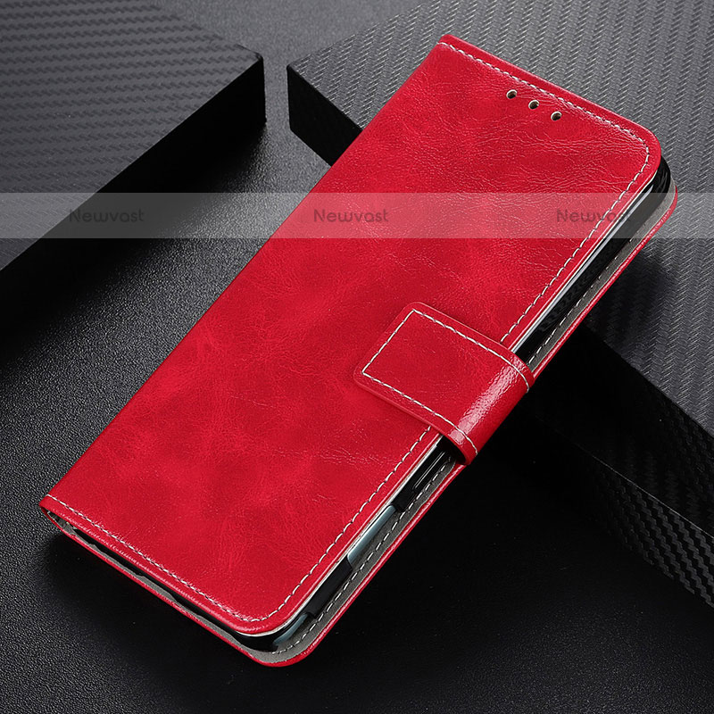 Leather Case Stands Flip Cover Holder KZ4 for Xiaomi Redmi Note 13R Pro 5G Red