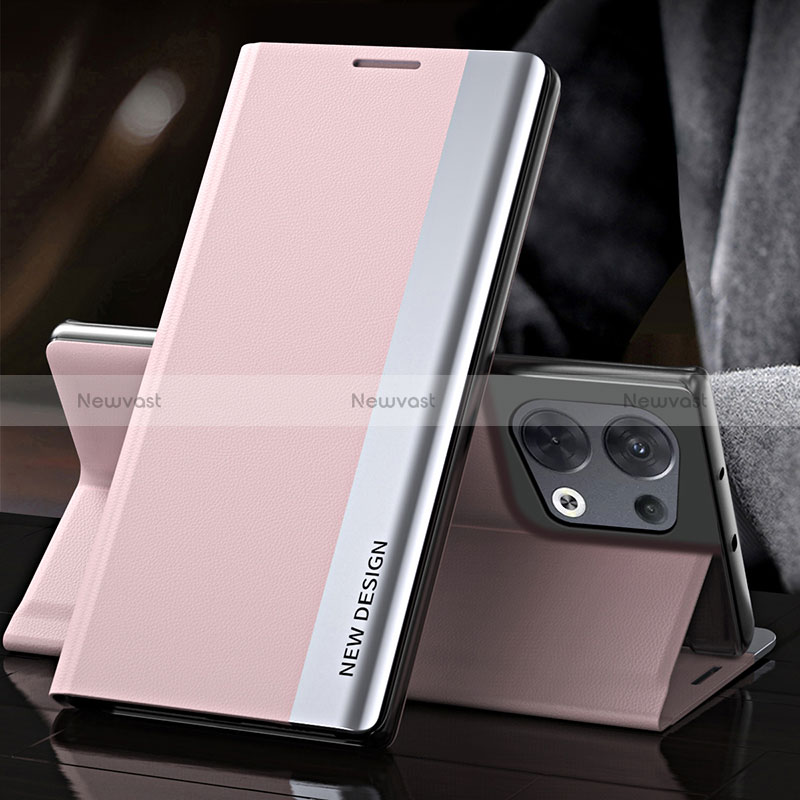 Leather Case Stands Flip Cover Holder L01 for Oppo Reno9 5G