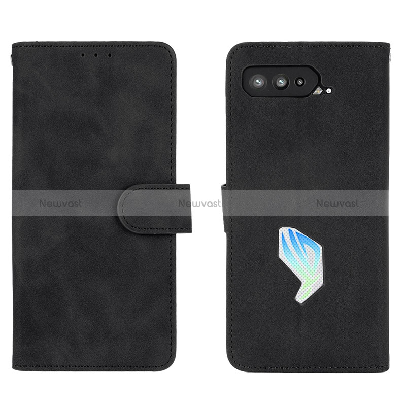 Leather Case Stands Flip Cover Holder L01Z for Asus ROG Phone 5s Black
