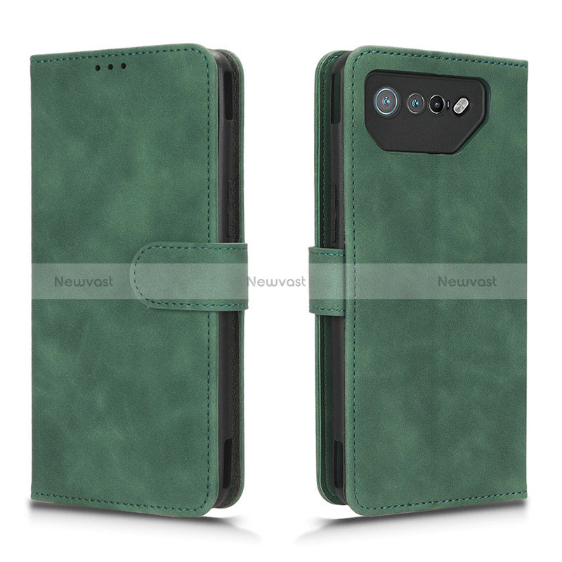 Leather Case Stands Flip Cover Holder L01Z for Asus ROG Phone 7 Green