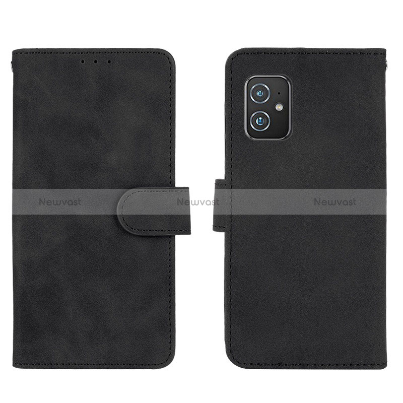 Leather Case Stands Flip Cover Holder L01Z for Asus ZenFone 8 Mini Black