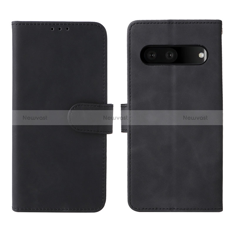 Leather Case Stands Flip Cover Holder L01Z for Google Pixel 7 Pro 5G Black