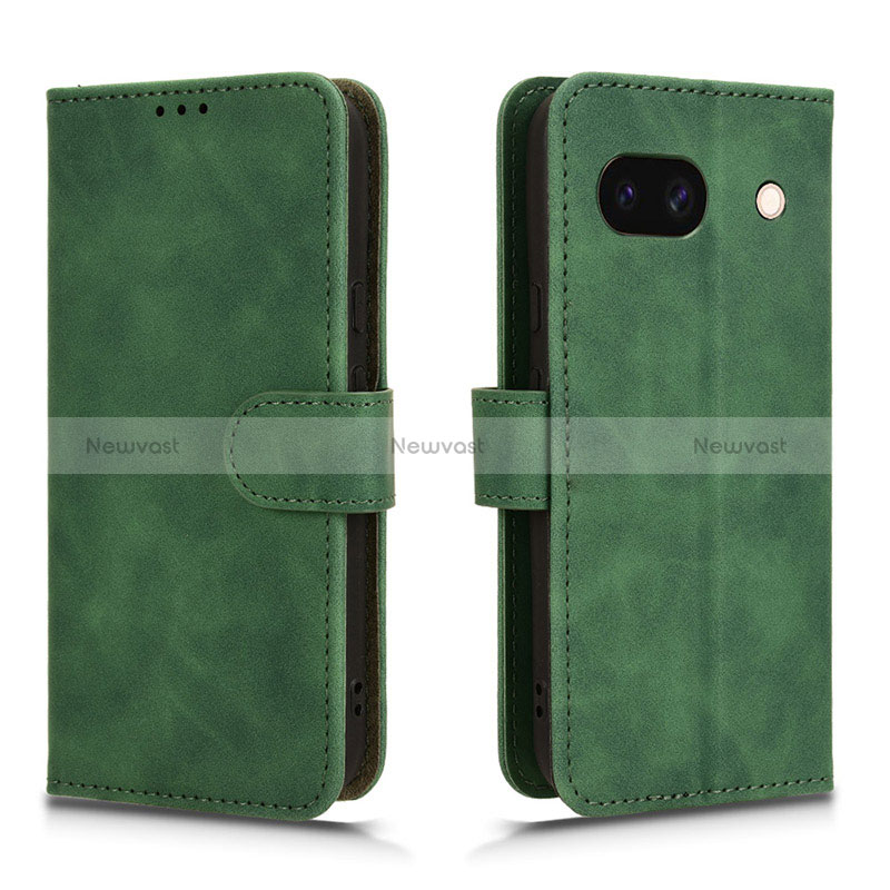 Leather Case Stands Flip Cover Holder L01Z for Google Pixel 8a 5G Green