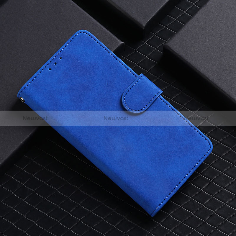 Leather Case Stands Flip Cover Holder L01Z for Huawei Honor 50 5G Blue