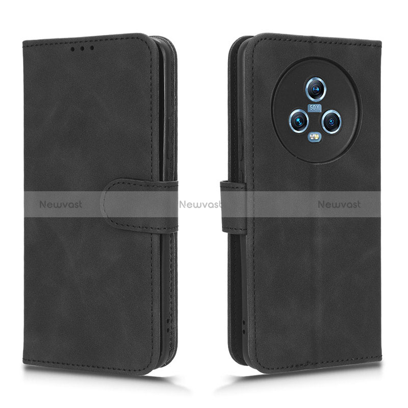 Leather Case Stands Flip Cover Holder L01Z for Huawei Honor Magic5 5G Black