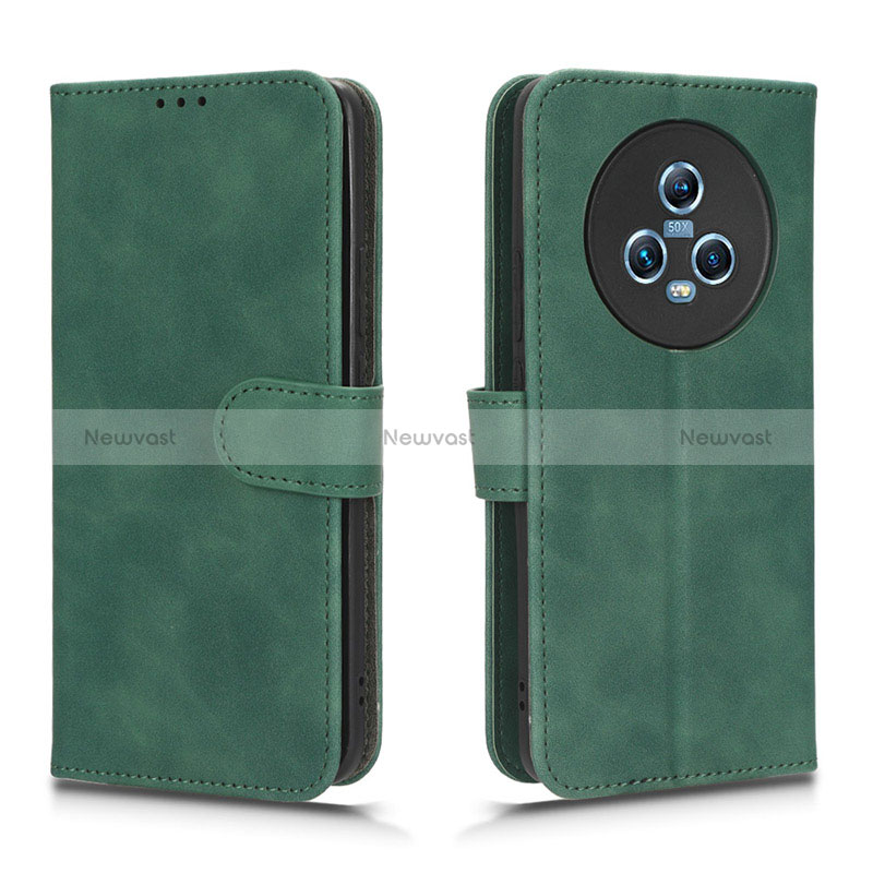 Leather Case Stands Flip Cover Holder L01Z for Huawei Honor Magic5 5G Green