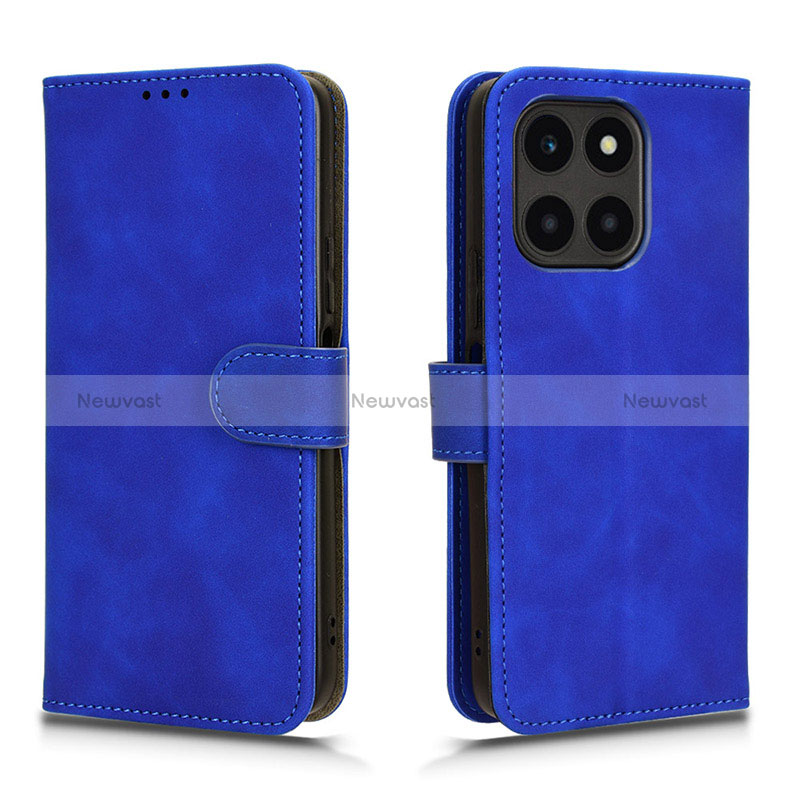 Leather Case Stands Flip Cover Holder L01Z for Huawei Honor X6a Blue