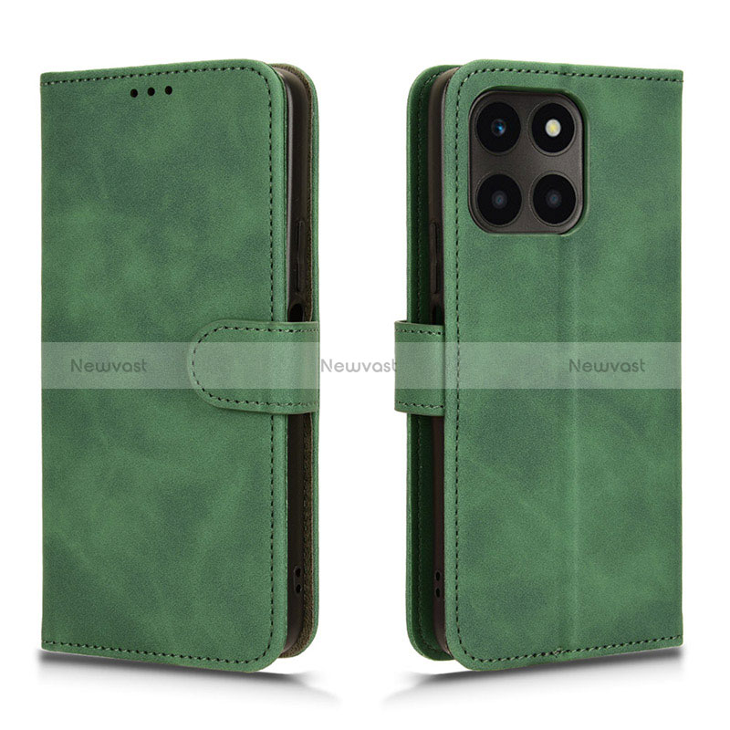 Leather Case Stands Flip Cover Holder L01Z for Huawei Honor X6a Green