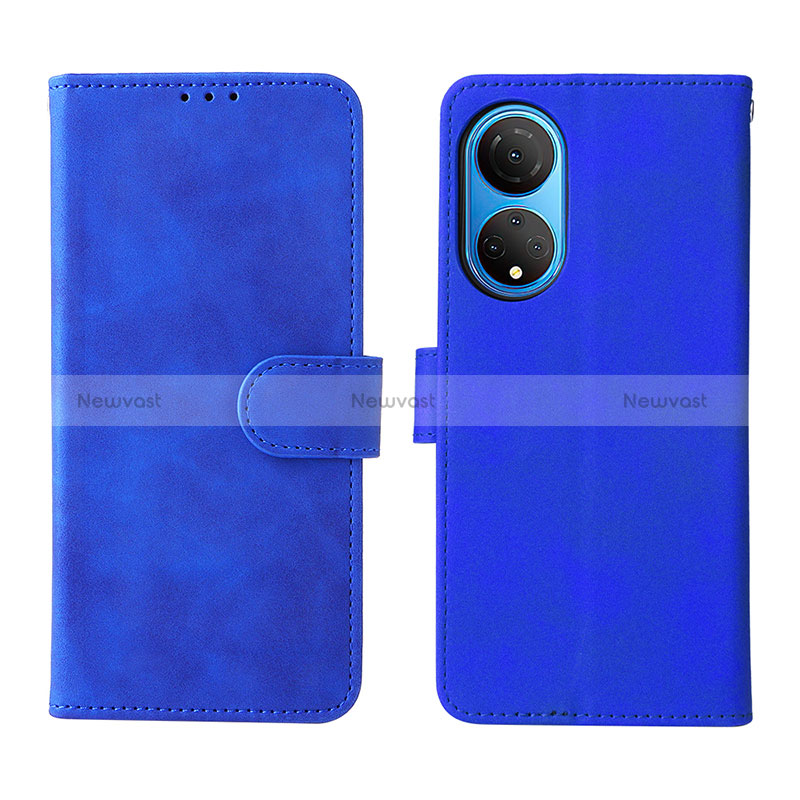 Leather Case Stands Flip Cover Holder L01Z for Huawei Honor X7 Blue