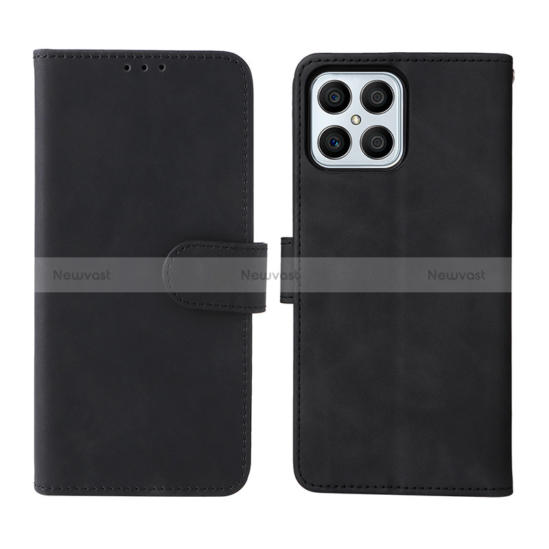 Leather Case Stands Flip Cover Holder L01Z for Huawei Honor X8 4G Black