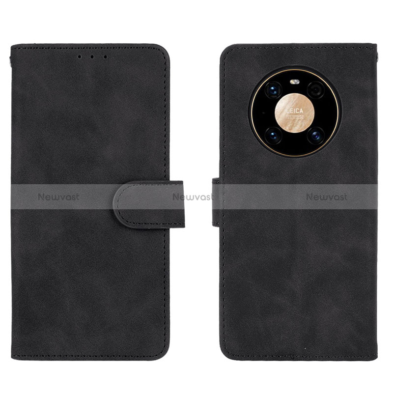 Leather Case Stands Flip Cover Holder L01Z for Huawei Mate 40 Pro Black