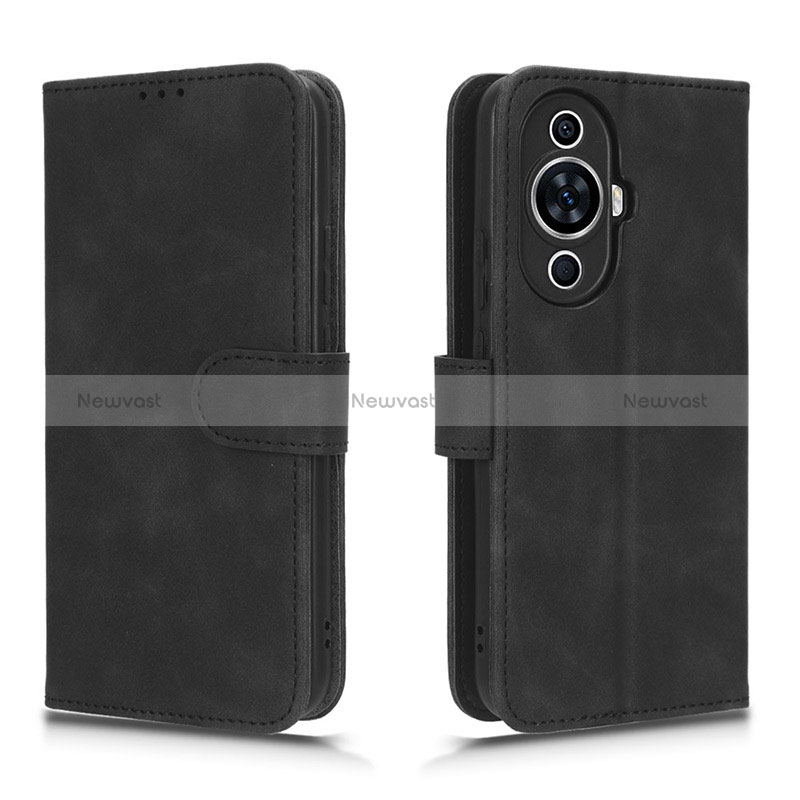 Leather Case Stands Flip Cover Holder L01Z for Huawei Nova 11 Black