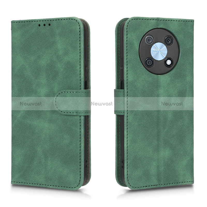 Leather Case Stands Flip Cover Holder L01Z for Huawei Nova Y90 Green