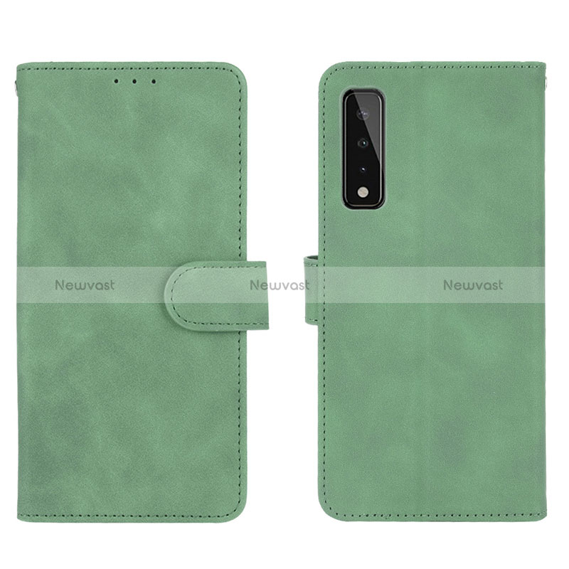 Leather Case Stands Flip Cover Holder L01Z for LG Stylo 7 Green