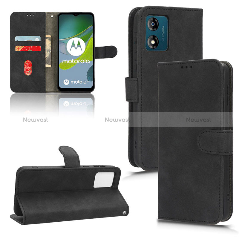 Leather Case Stands Flip Cover Holder L01Z for Motorola Moto E13