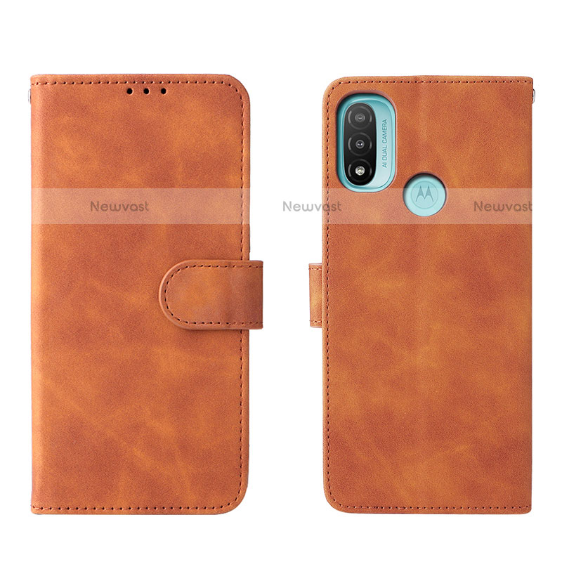 Leather Case Stands Flip Cover Holder L01Z for Motorola Moto E20