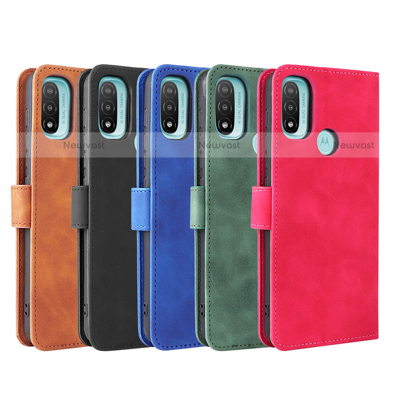 Leather Case Stands Flip Cover Holder L01Z for Motorola Moto E20