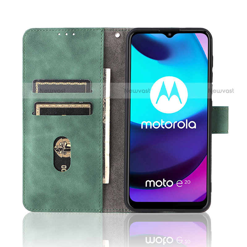 Leather Case Stands Flip Cover Holder L01Z for Motorola Moto E20