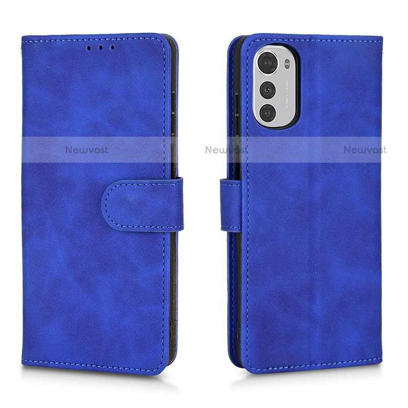 Leather Case Stands Flip Cover Holder L01Z for Motorola Moto E32s