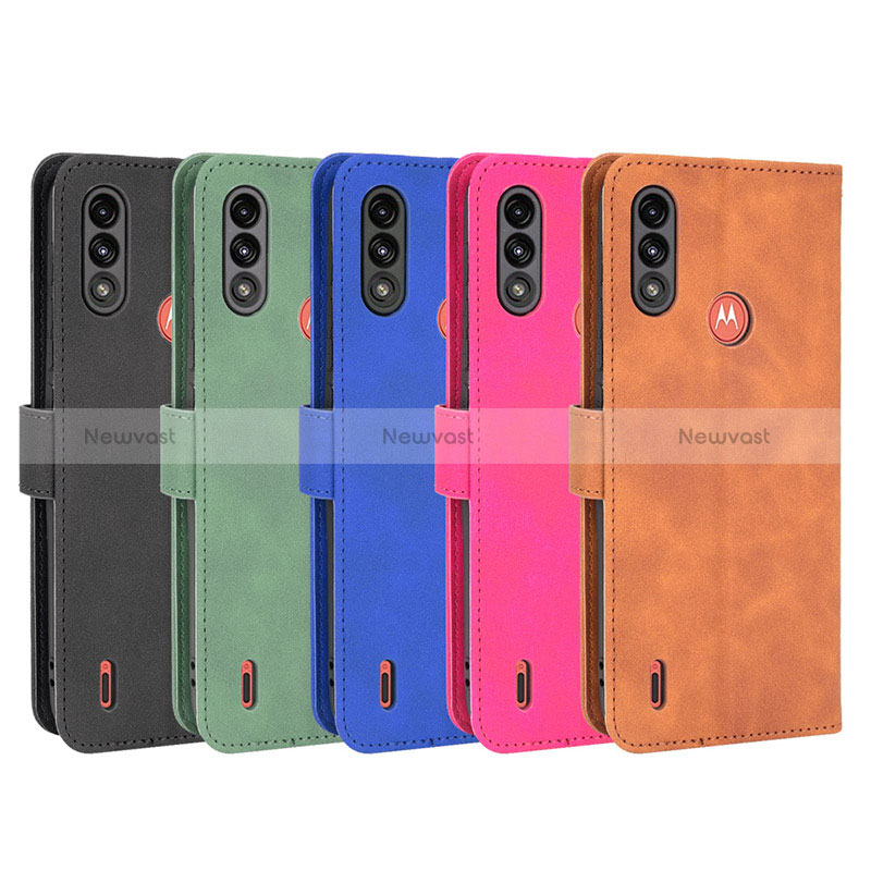 Leather Case Stands Flip Cover Holder L01Z for Motorola Moto E7 Power