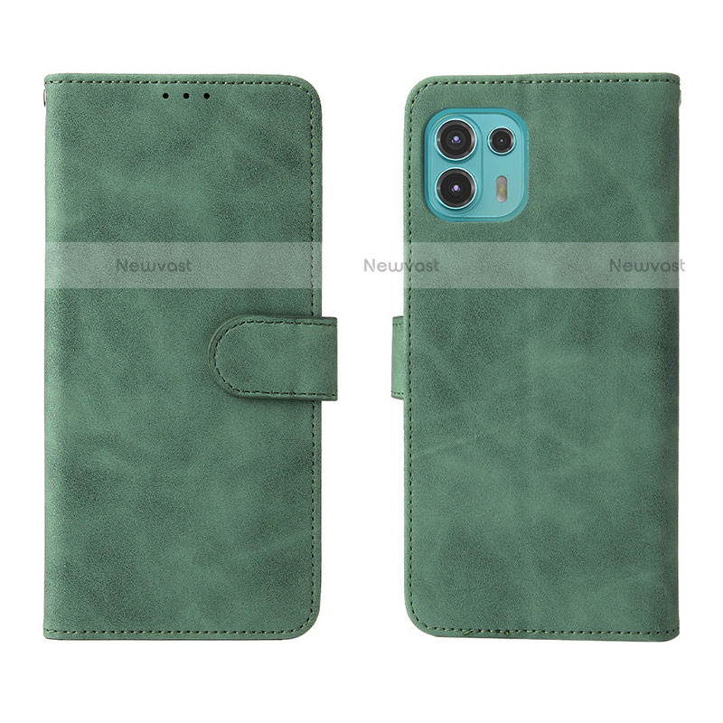 Leather Case Stands Flip Cover Holder L01Z for Motorola Moto Edge 20 Lite 5G Green