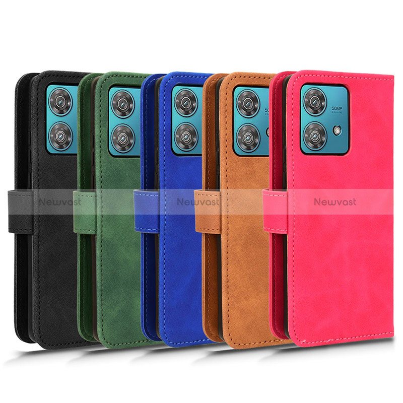 Leather Case Stands Flip Cover Holder L01Z for Motorola Moto Edge 40 Neo 5G