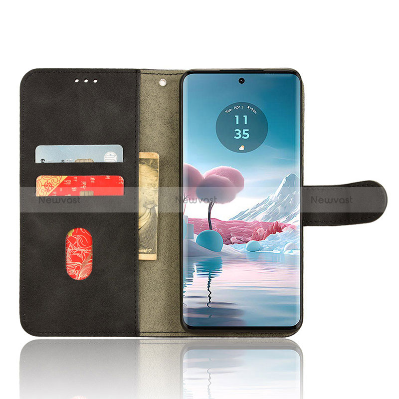 Leather Case Stands Flip Cover Holder L01Z for Motorola Moto Edge 40 Neo 5G