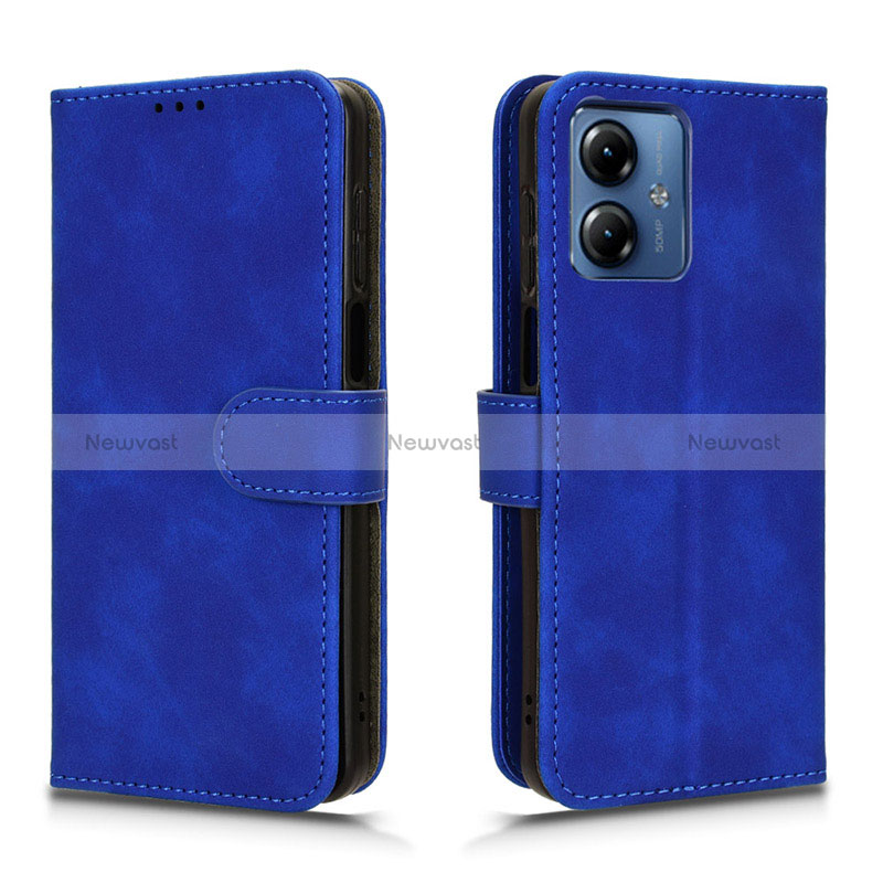 Leather Case Stands Flip Cover Holder L01Z for Motorola Moto G14