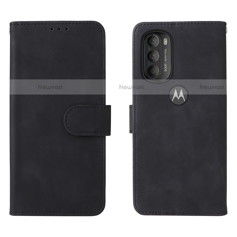 Leather Case Stands Flip Cover Holder L01Z for Motorola Moto G71 5G